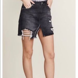 New Free people We are free relaxed denim skirt